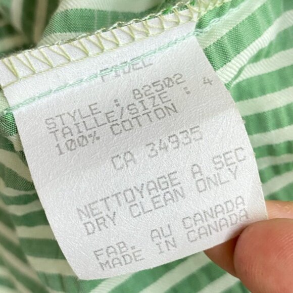 Vintage Fidel Green Striped Seersucker Cotton Blazer Jacket 4 - Picture 4 of 16